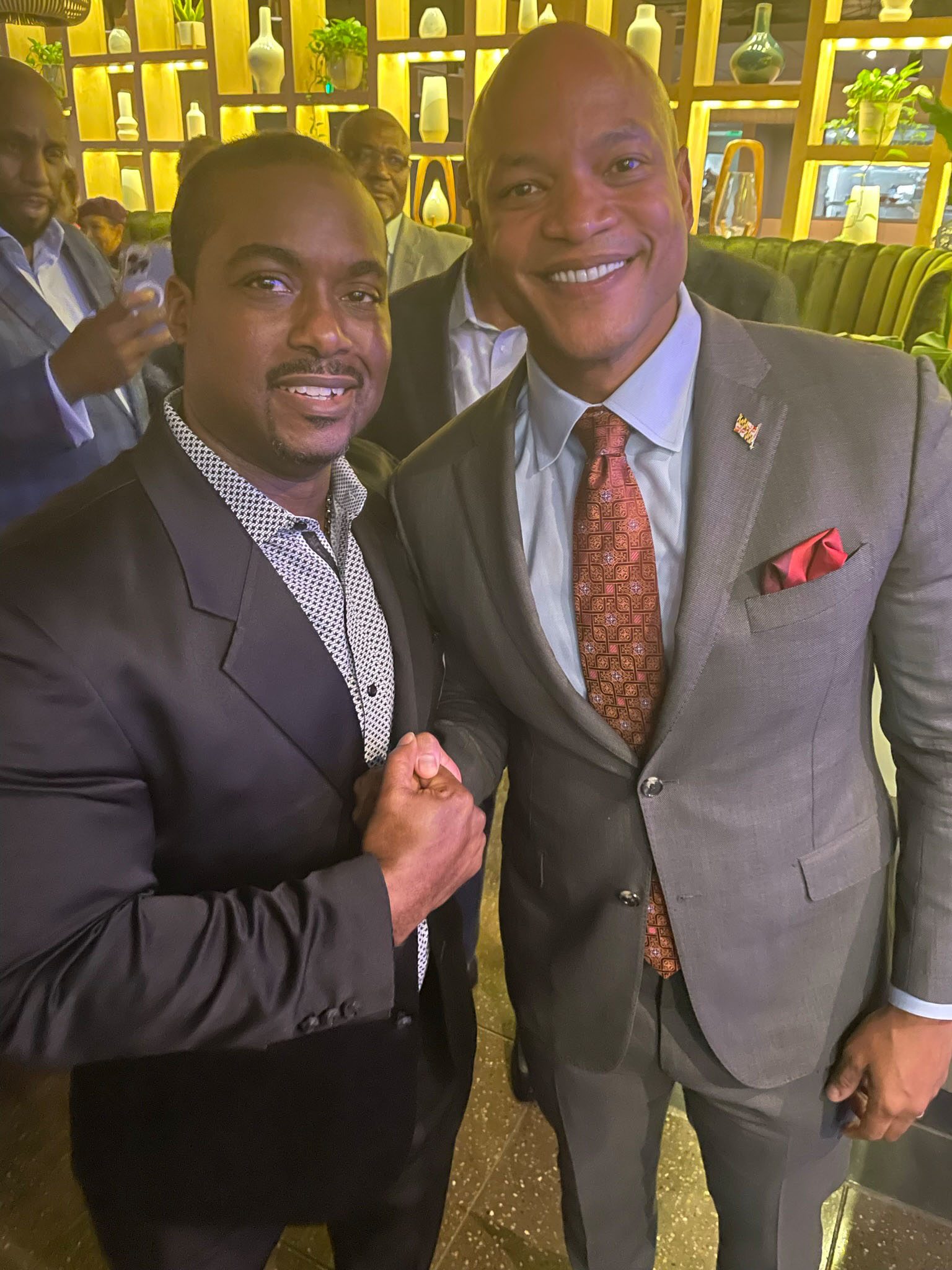 Governor Wes Moore media moment with Max Fortune